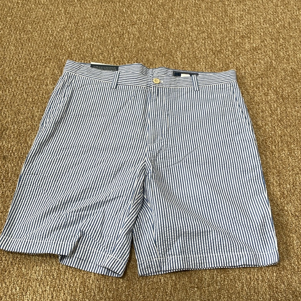 Vineyard vines men breaker seersucker shorts blue